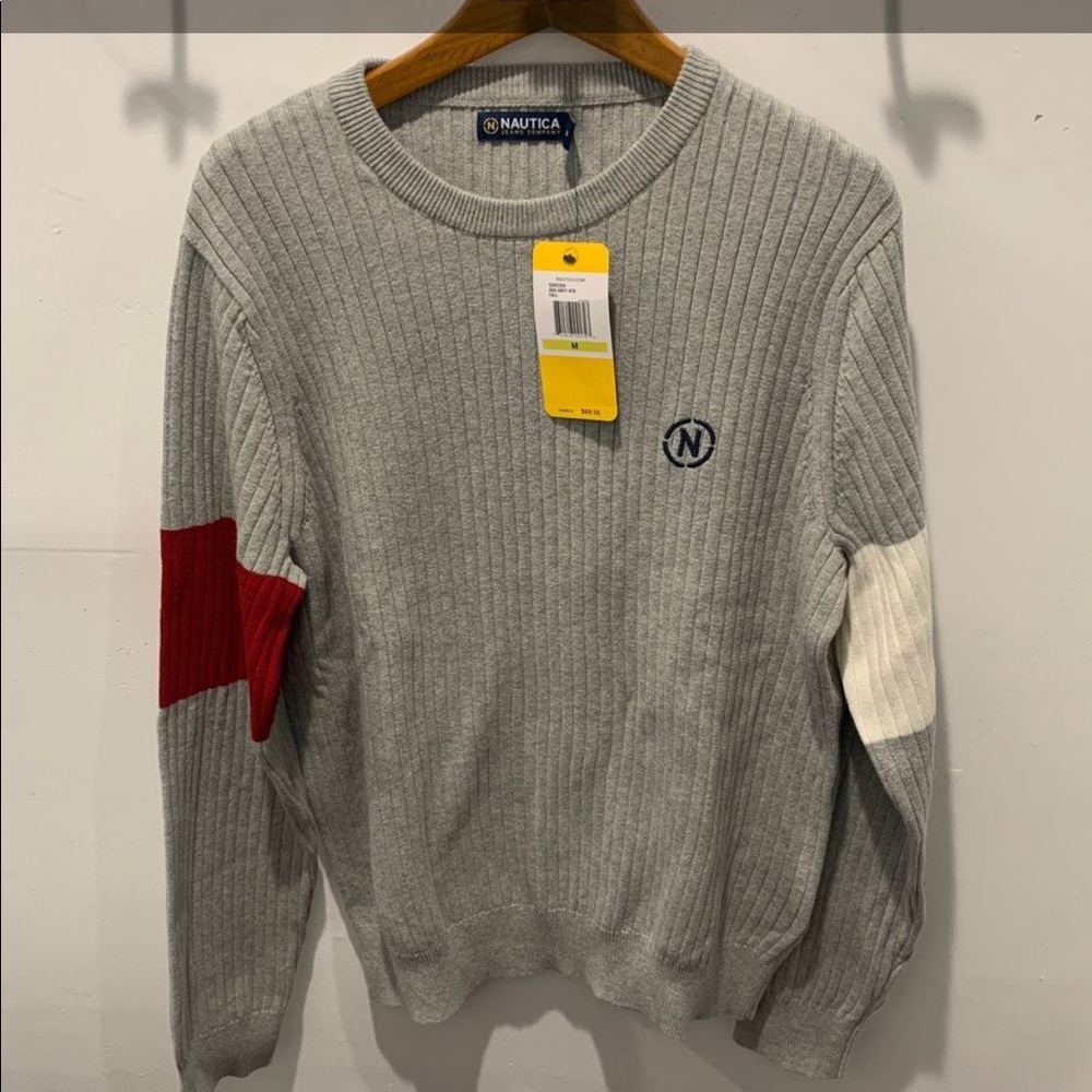 Gray sweater Nautica Navy Blue